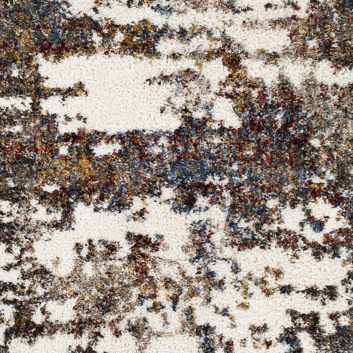 Darenth Modern Abstract Design Ivory And Brown Area Rug