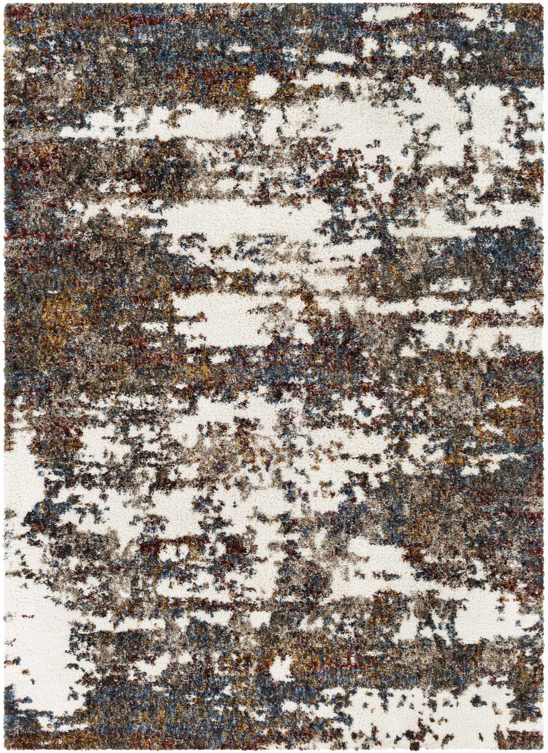 Darenth Modern Abstract Design Ivory And Brown Area Rug - The Rug Decor