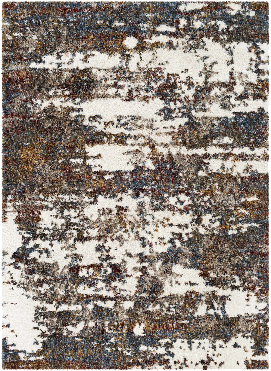 Darenth Modern Abstract Design Ivory And Brown Area Rug - The Rug Decor
