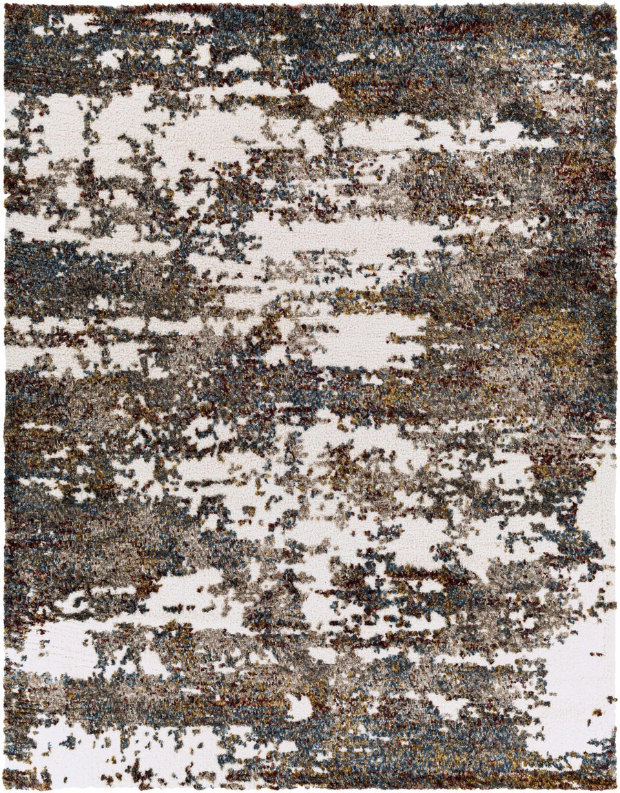 Darenth Modern Abstract Design Ivory And Brown Area Rug - The Rug Decor