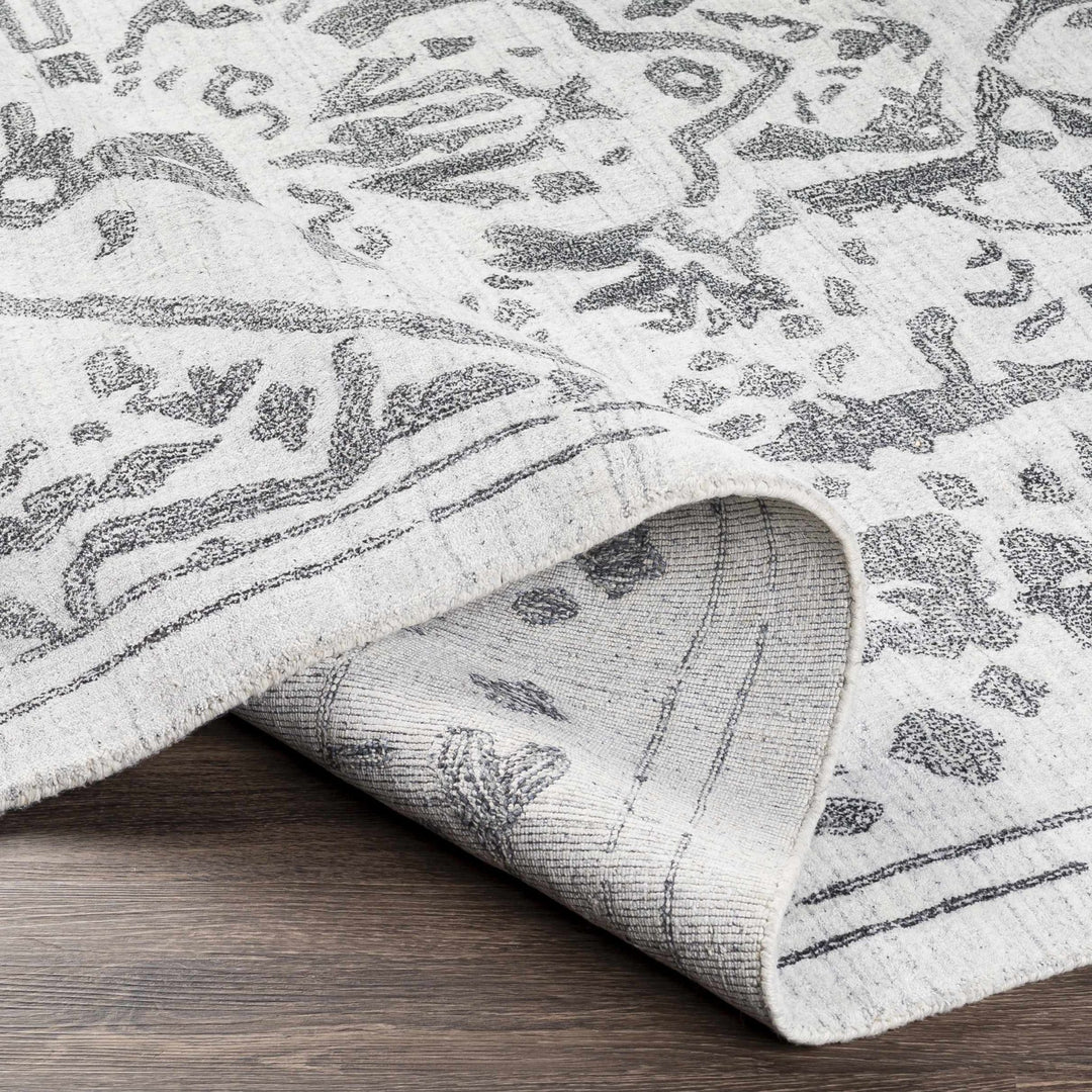 Darfield Gray And Charcoal Traditional Style Hand Knotted Area Rug - The Rug Decor