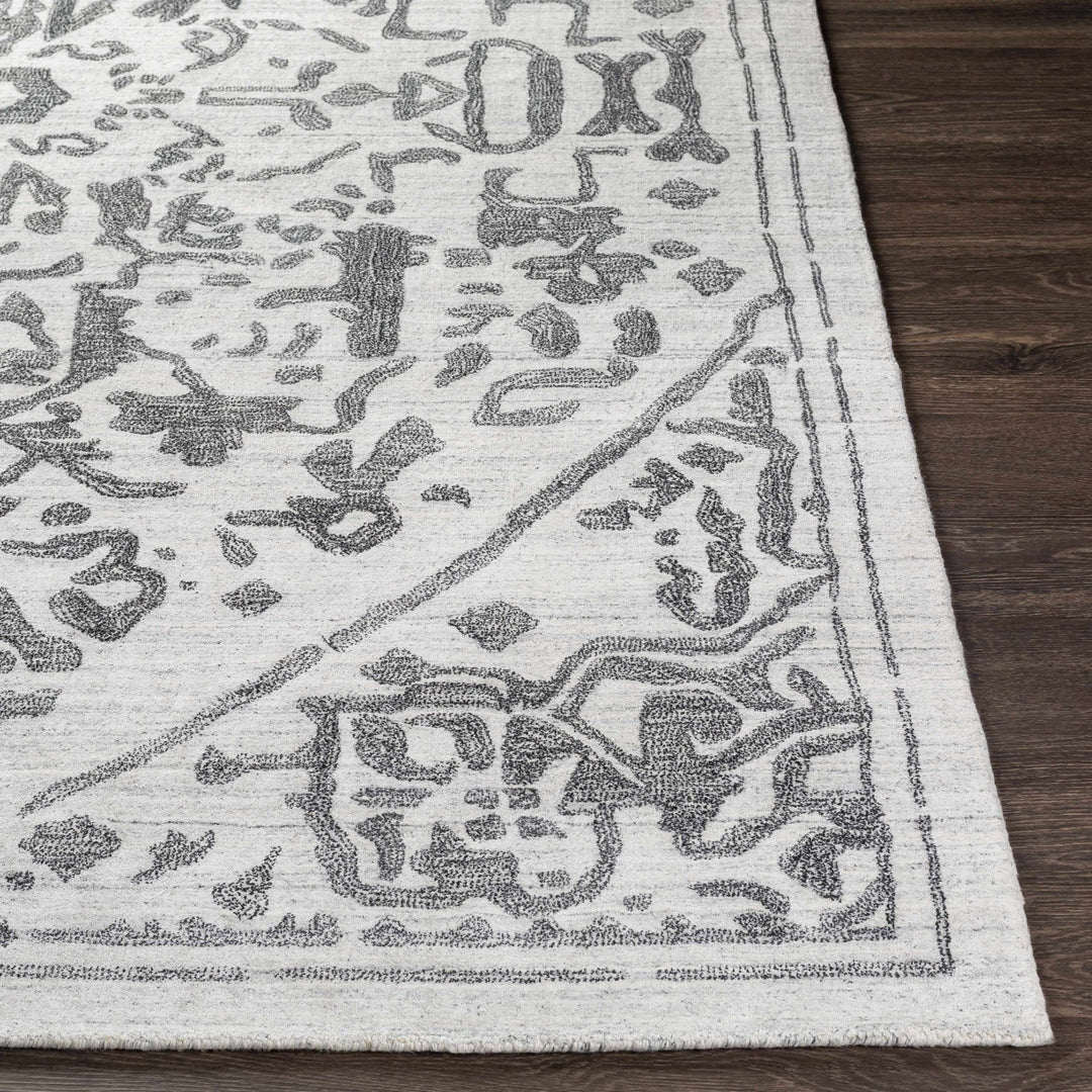 Darfield Gray And Charcoal Traditional Style Hand Knotted Area Rug - The Rug Decor