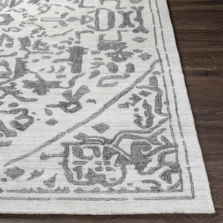Darfield Gray And Charcoal Traditional Style Hand Knotted Area Rug - The Rug Decor