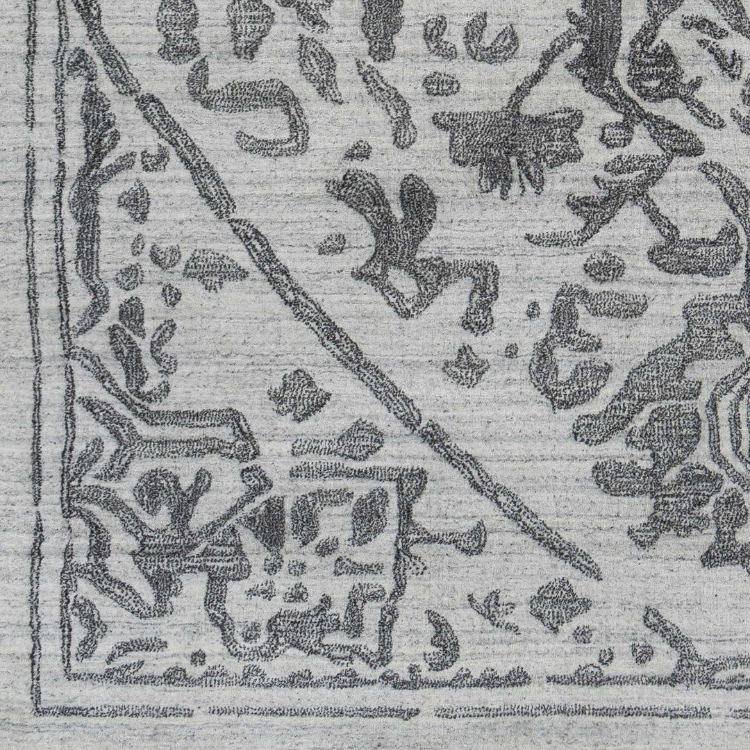Darfield Gray And Charcoal Traditional Style Hand Knotted Area Rug - The Rug Decor
