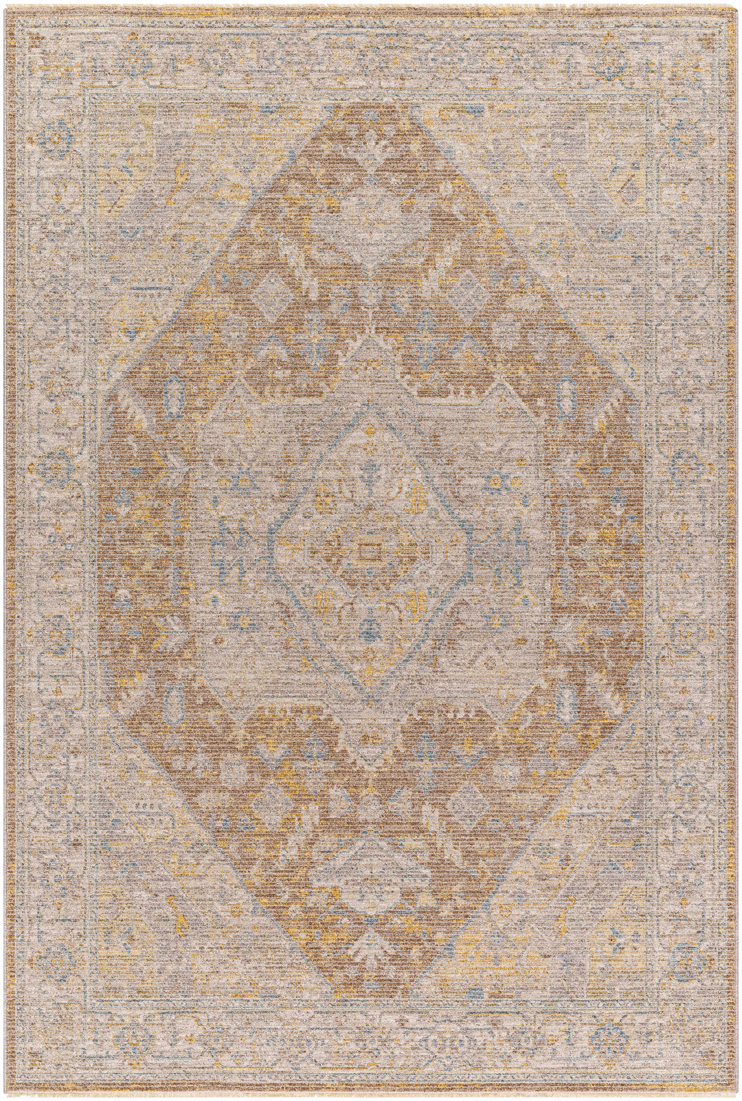 Darin Traditional Style Beige And Brown Area Rug