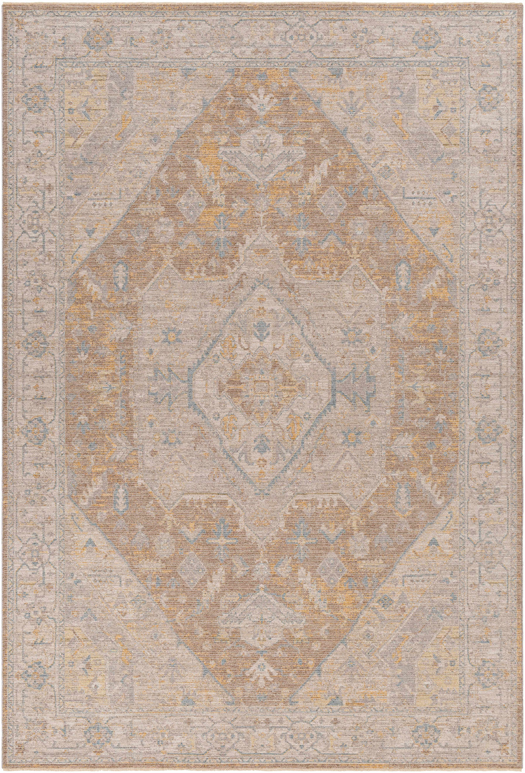 Darin Traditional Style Beige And Brown Area Rug