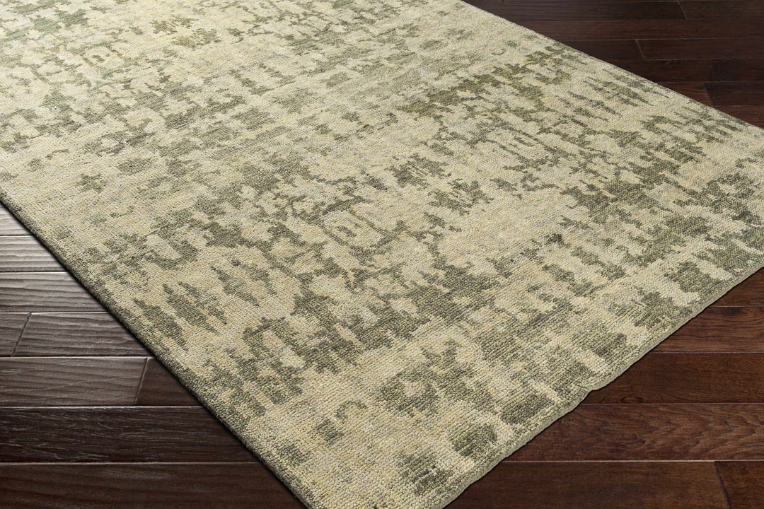 Davant Contemporary Style Beige And Gray Hand Knotted Area Rug