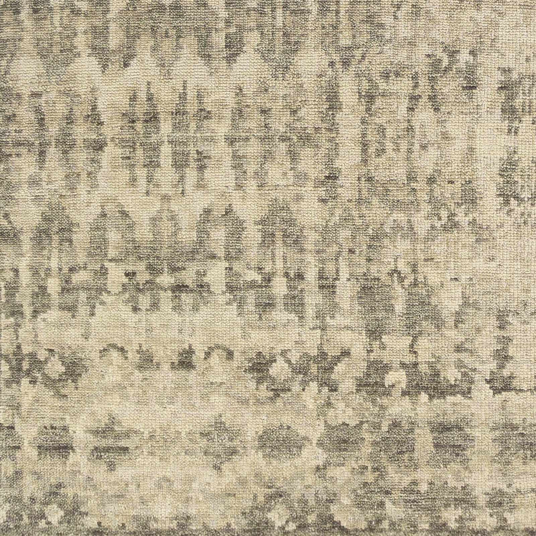Davant Contemporary Style Beige And Gray Hand Knotted Area Rug
