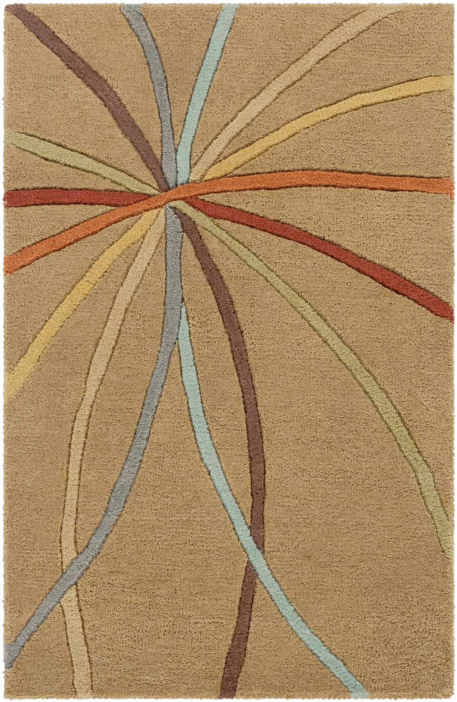 Davison Contemporary Brown Wool Rug - The Rug Decor