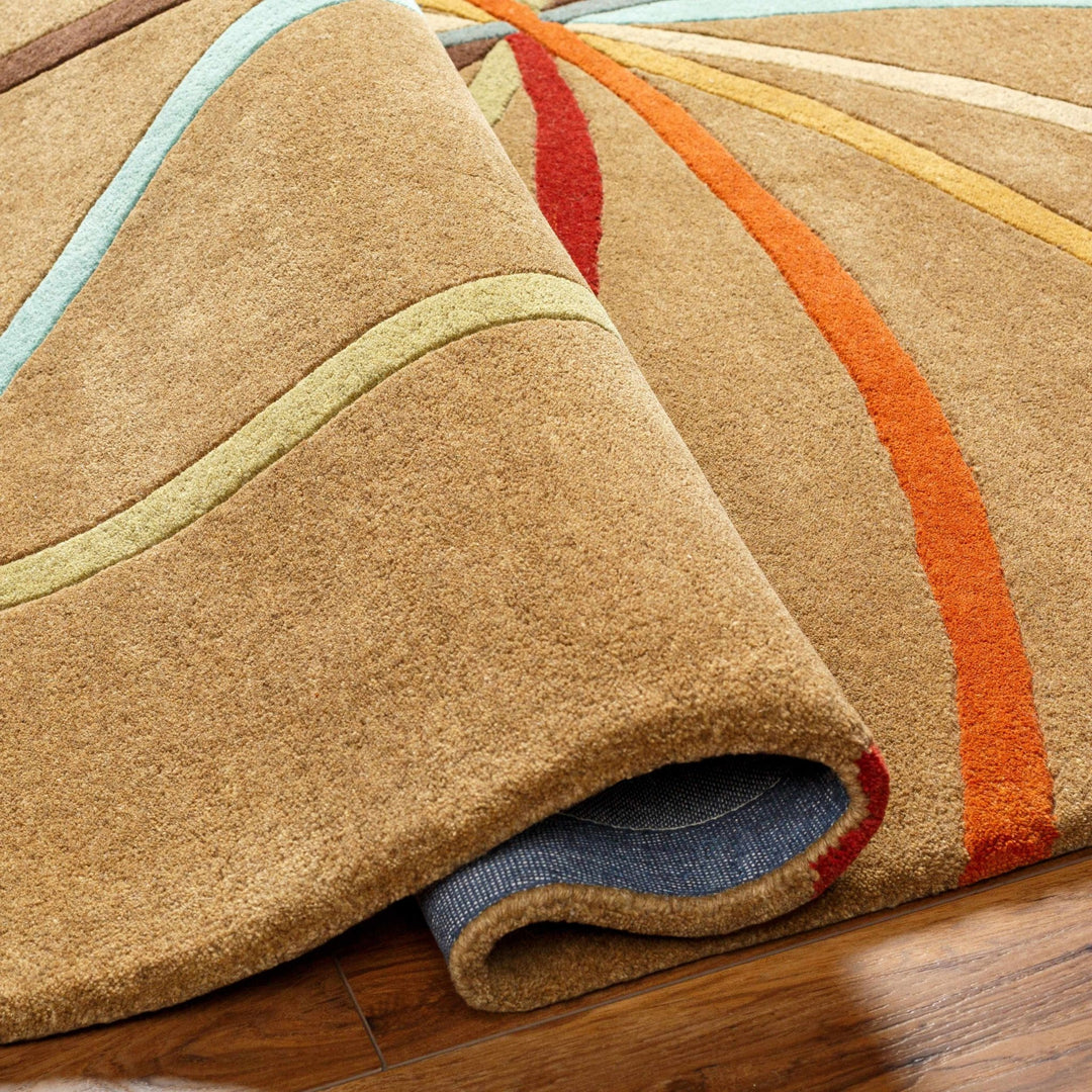 Davison Contemporary Brown Wool Rug - The Rug Decor