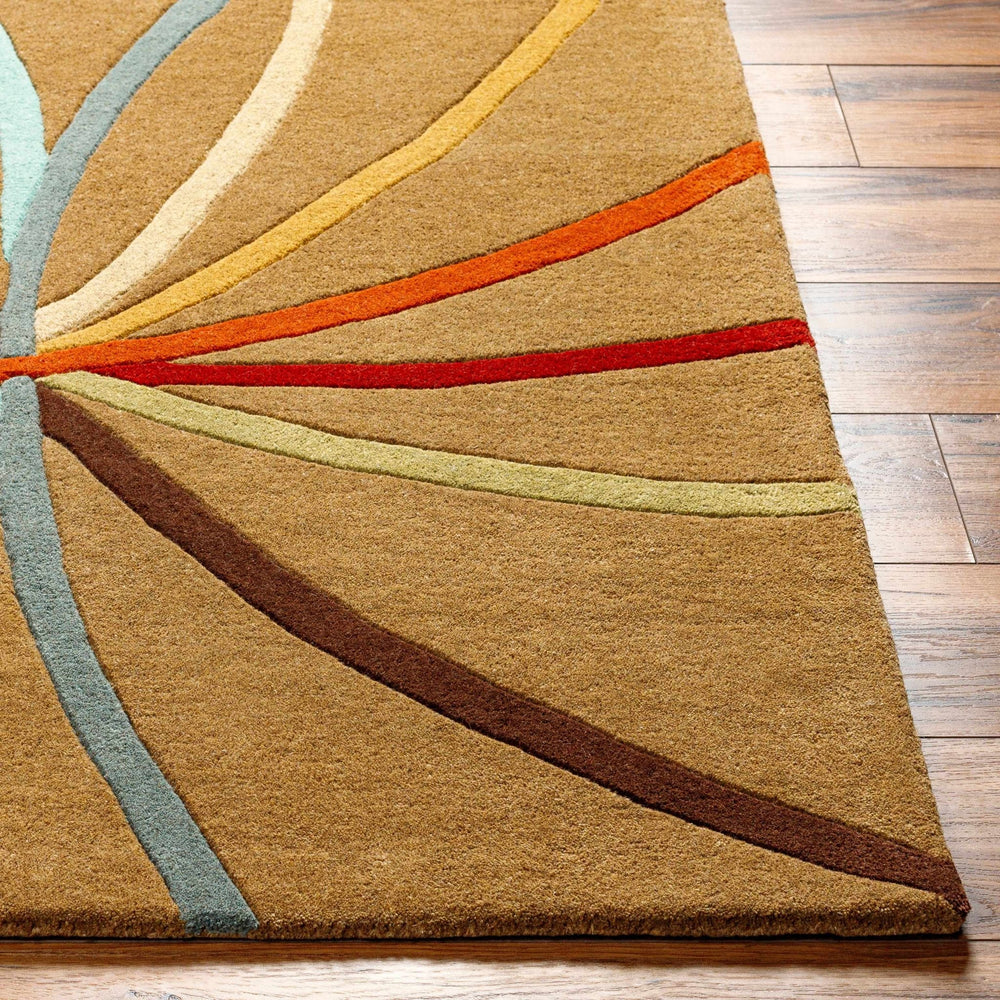 Davison Contemporary Brown Wool Rug - The Rug Decor