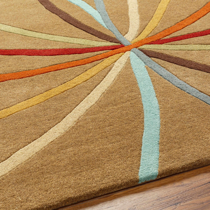 Davison Contemporary Brown Wool Rug - The Rug Decor