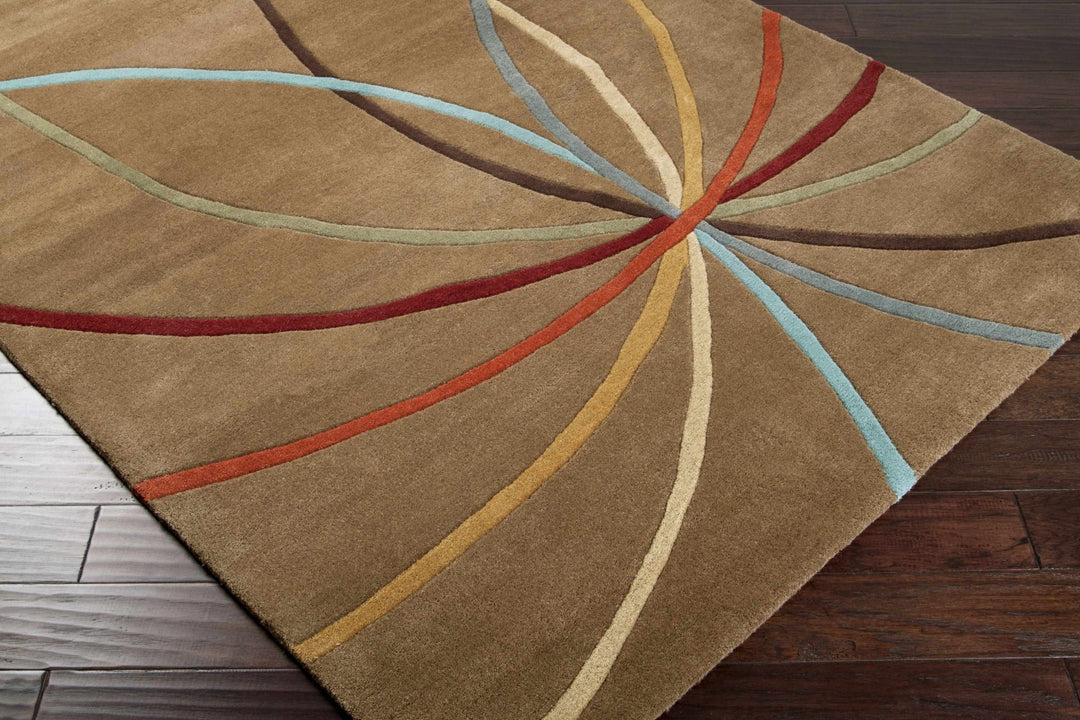 Davison Contemporary Brown Wool Rug - The Rug Decor