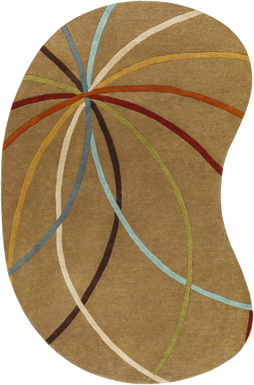 Davison Contemporary Brown Wool Rug - The Rug Decor