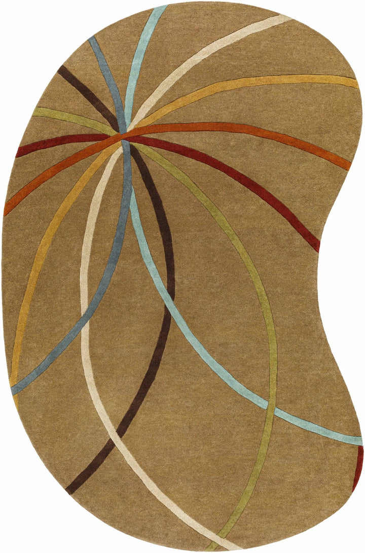 Davison Contemporary Brown Wool Rug - The Rug Decor
