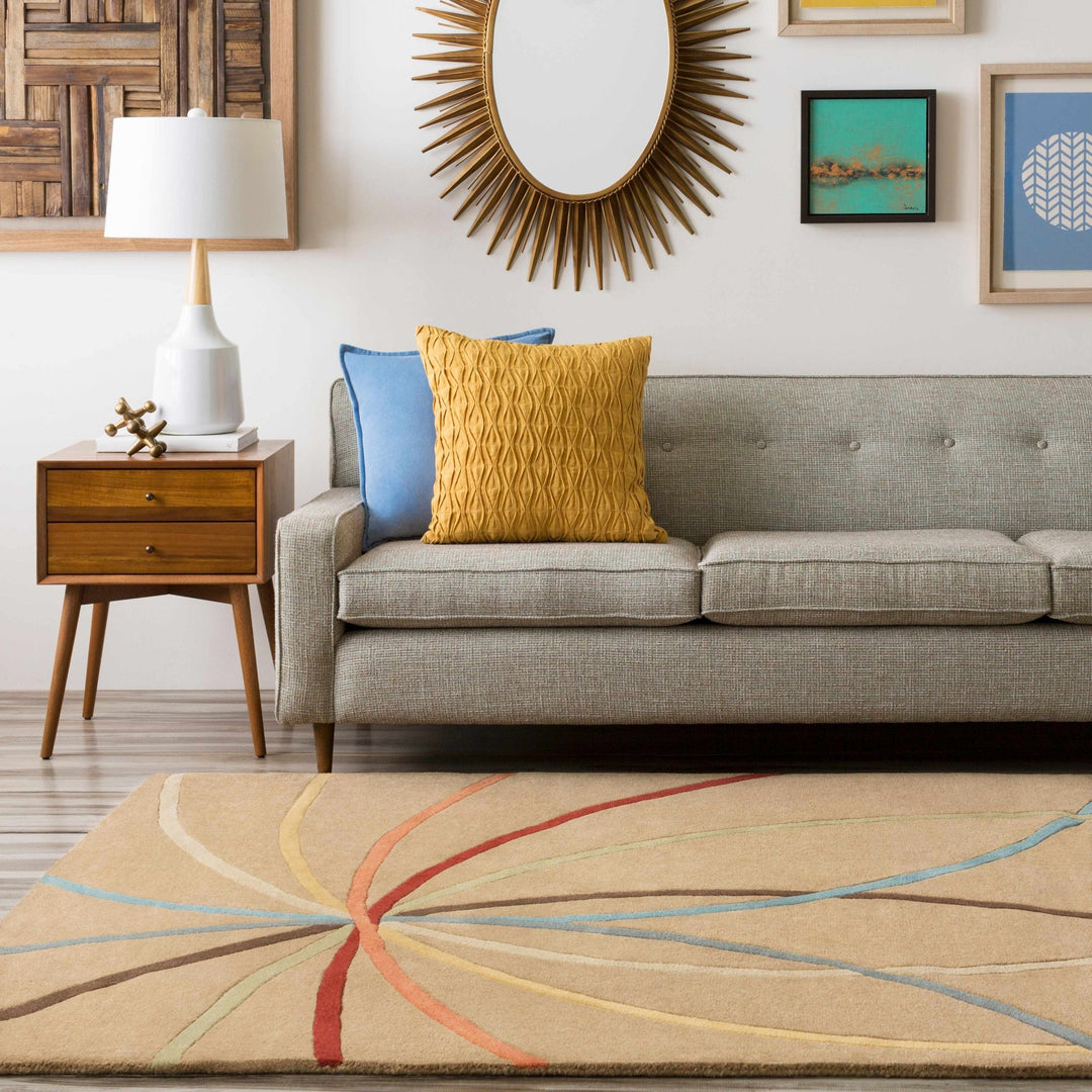 Davison Contemporary Brown Wool Rug - The Rug Decor