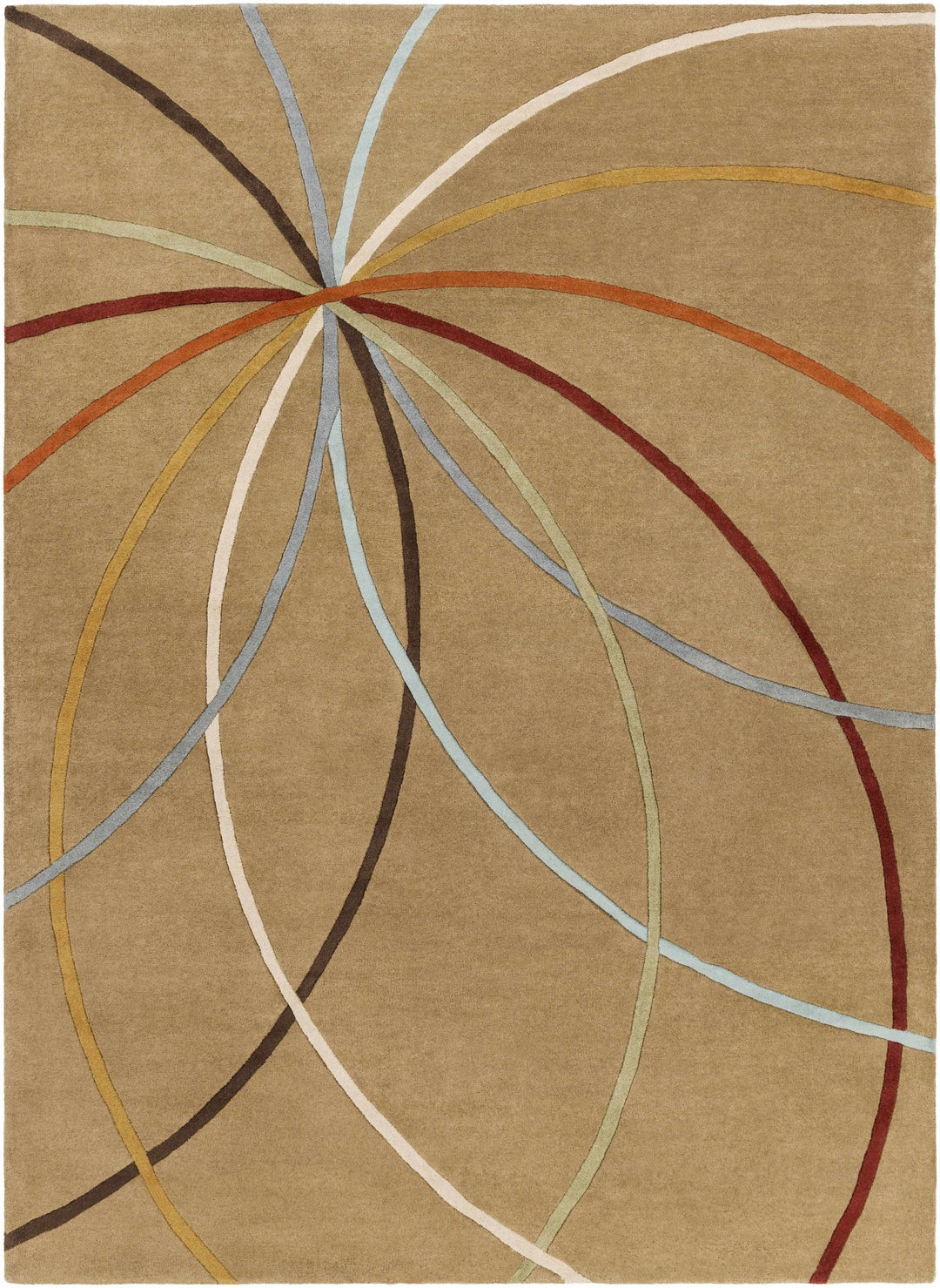 Davison Contemporary Brown Wool Rug - The Rug Decor