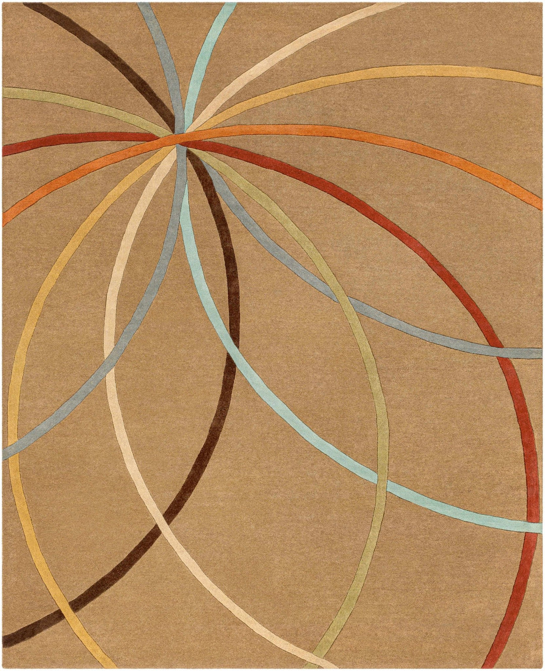 Davison Contemporary Brown Wool Rug - The Rug Decor