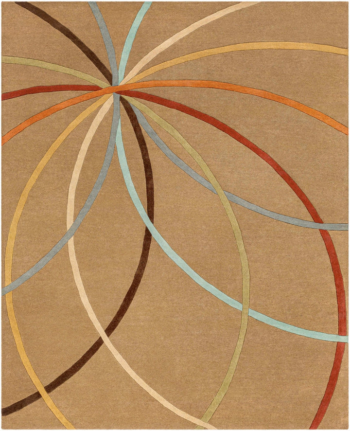 Davison Contemporary Brown Wool Rug - The Rug Decor