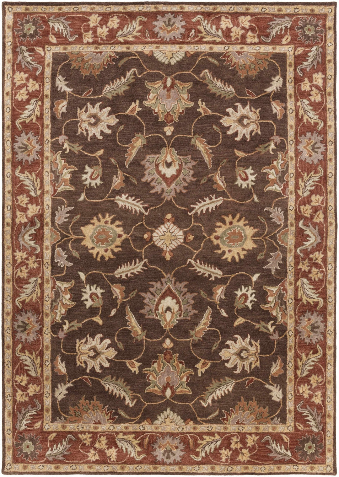Daviston Traditional Brown And Beige Area Rug - The Rug Decor