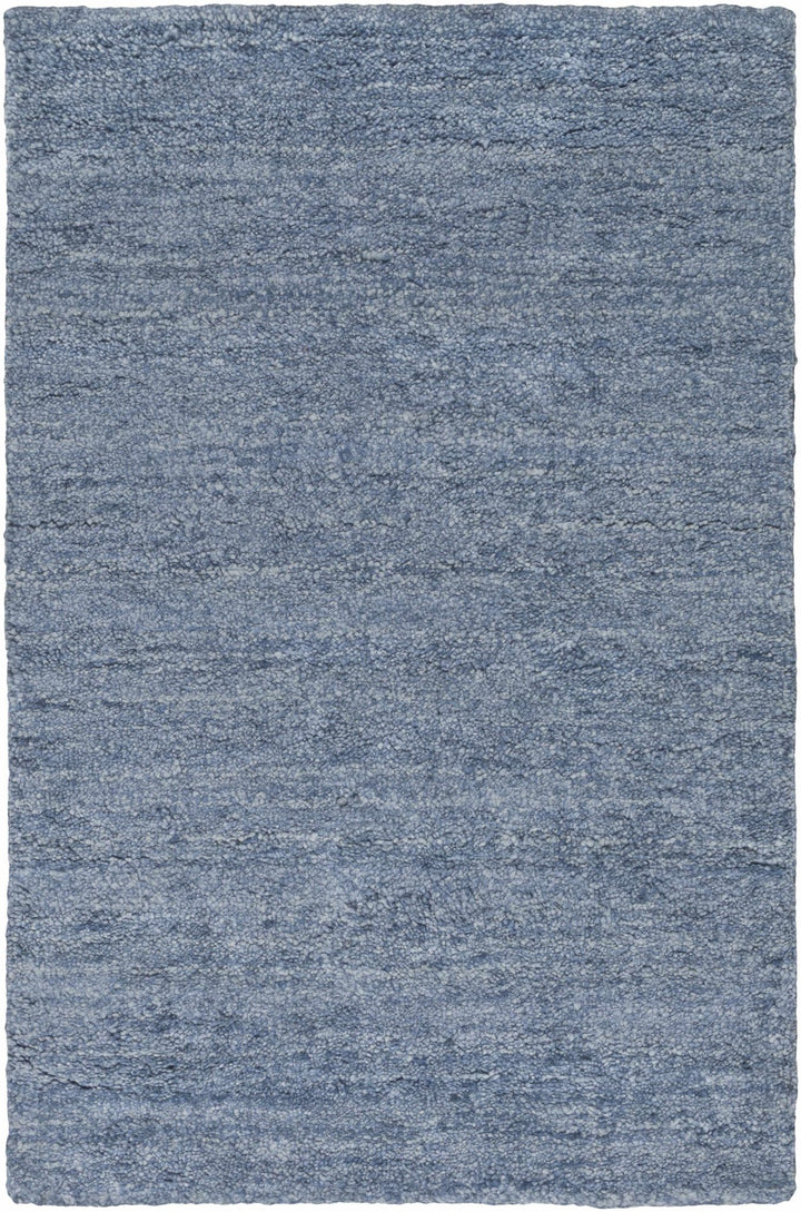 Davy Blue Modern Solid Design Hand Loom Area Rug - The Rug Decor