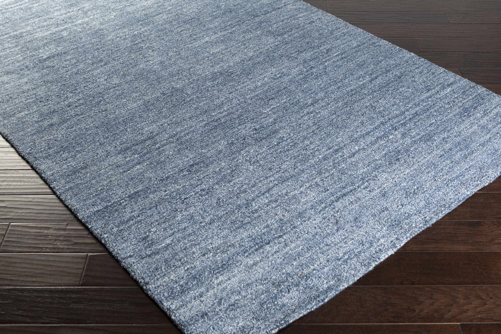 Davy Blue Modern Solid Design Hand Loom Area Rug - The Rug Decor