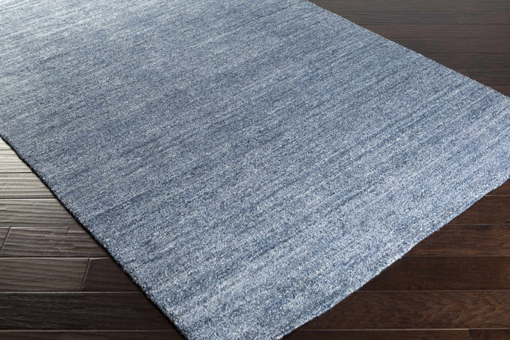 Davy Blue Modern Solid Design Hand Loom Area Rug - The Rug Decor