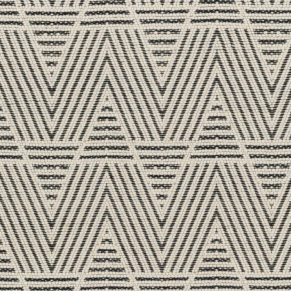Dawid Modern chevron Ivory And Black Wool Area Rug - The Rug Decor