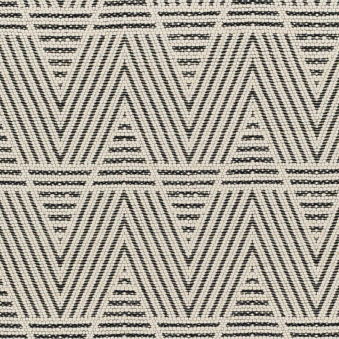 Dawid Modern chevron Ivory And Black Wool Area Rug - The Rug Decor