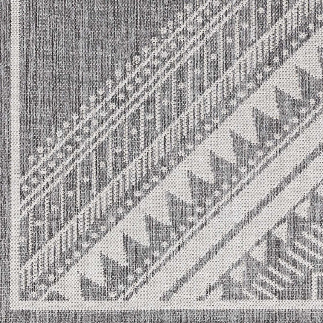 Deana Modern Geometrical Gray And Ivory Area Rug - The Rug Decor