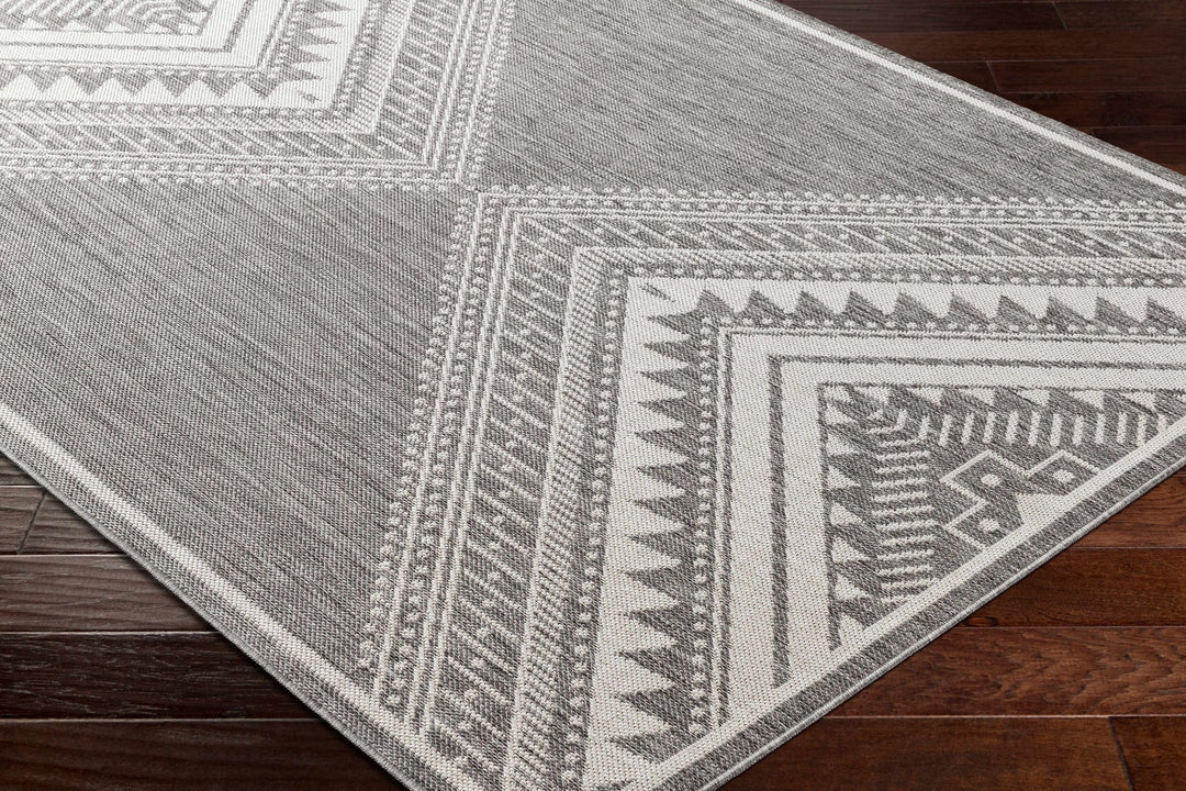Deana Modern Geometrical Gray And Ivory Area Rug - The Rug Decor