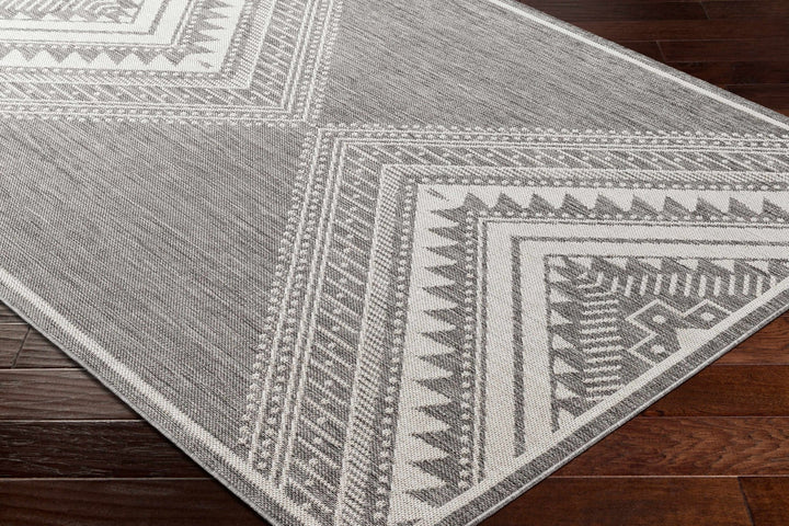 Deana Modern Geometrical Gray And Ivory Area Rug - The Rug Decor