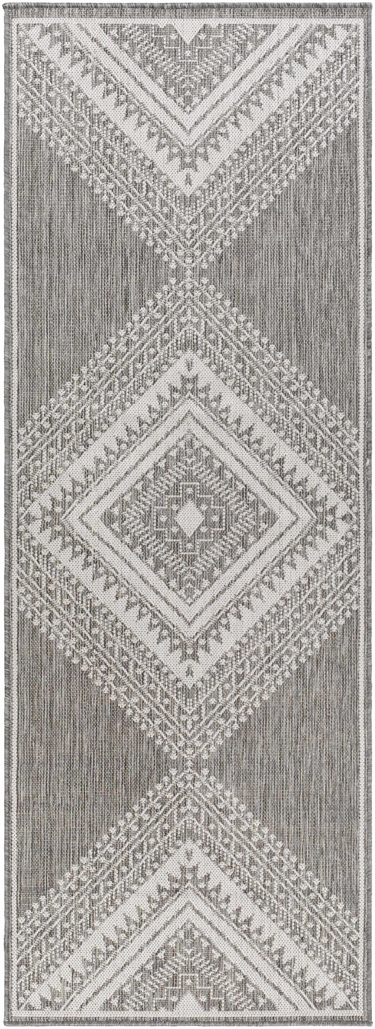 Deana Modern Geometrical Gray And Ivory Area Rug - The Rug Decor