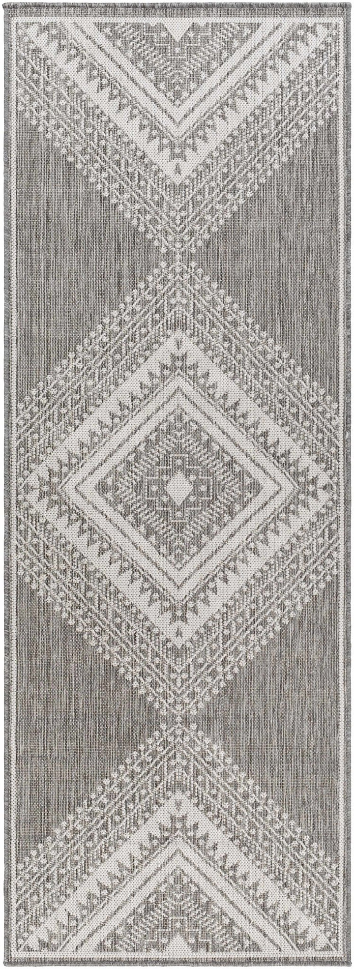 Deana Modern Geometrical Gray And Ivory Area Rug - The Rug Decor