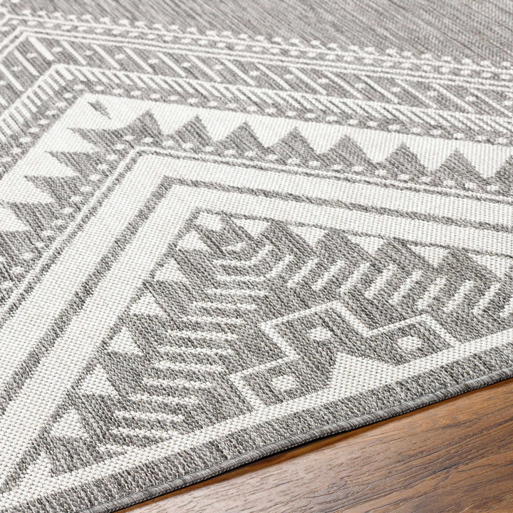 Deana Modern Geometrical Gray And Ivory Area Rug - The Rug Decor