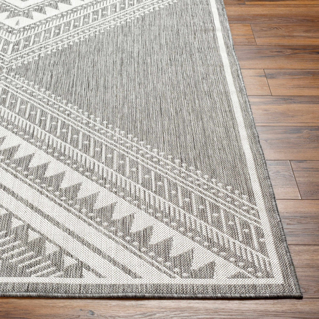 Deana Modern Geometrical Gray And Ivory Area Rug - The Rug Decor