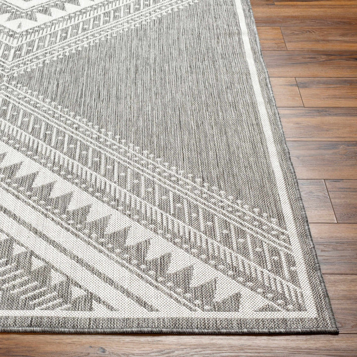 Deana Modern Geometrical Gray And Ivory Area Rug - The Rug Decor