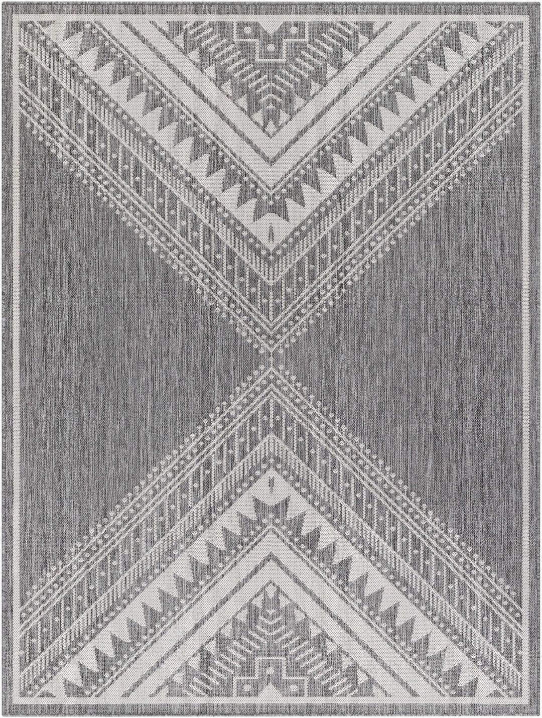 Deana Modern Geometrical Gray And Ivory Area Rug - The Rug Decor