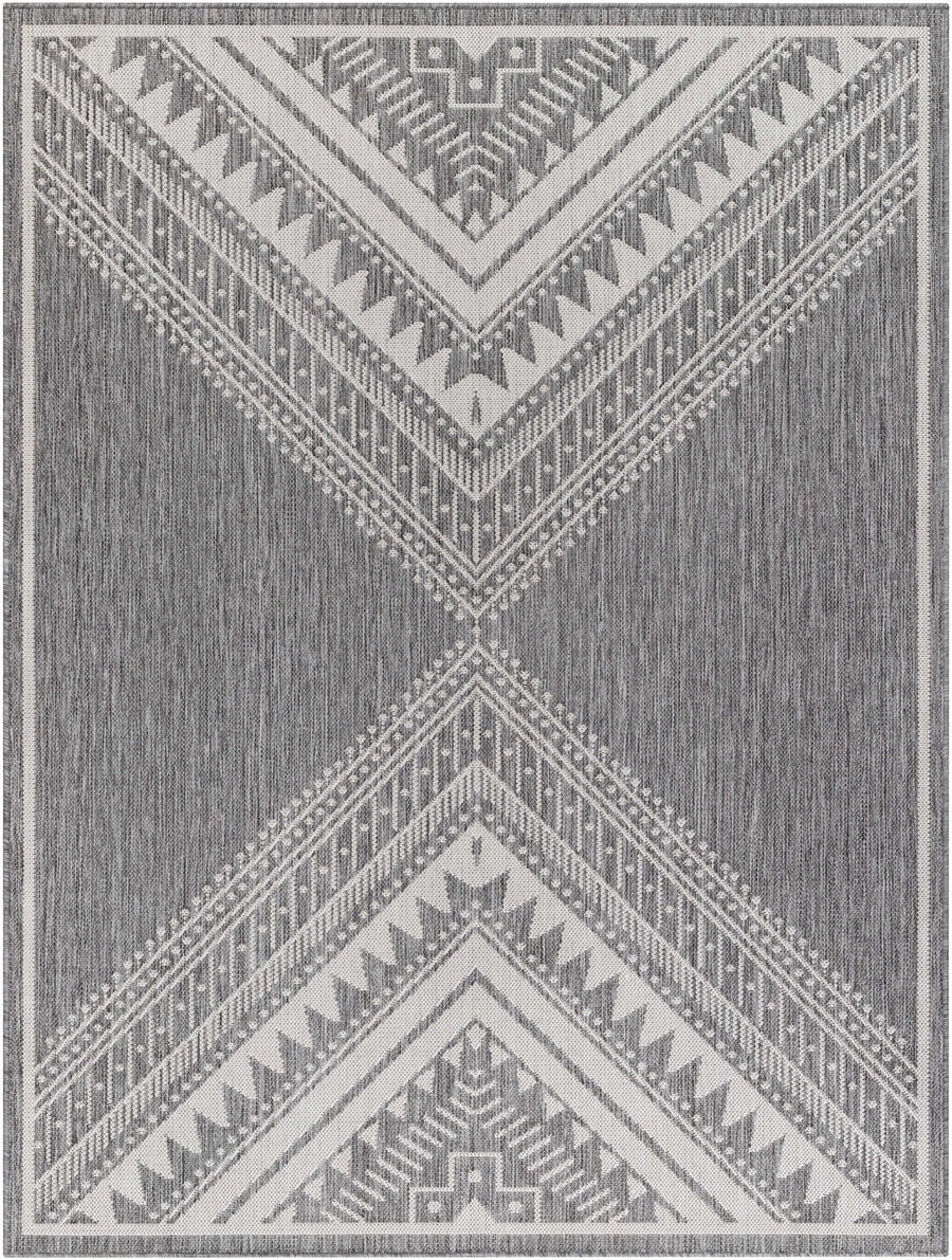Deana Modern Geometrical Gray And Ivory Area Rug - The Rug Decor
