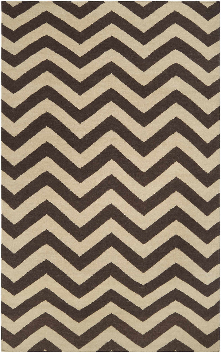 Dekalb Contemporary Style Brown And Beige Area Rug