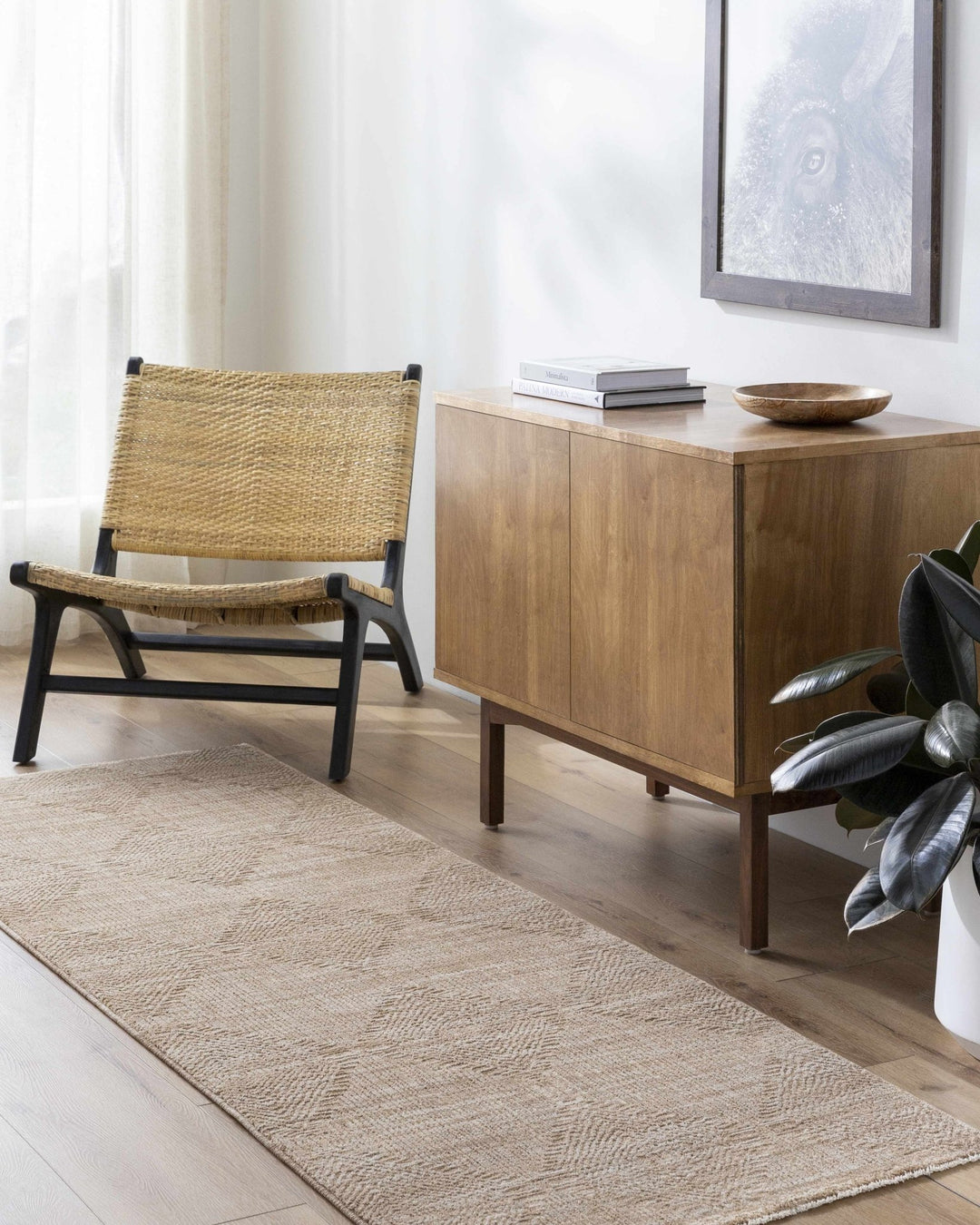 Dekan Tan Contemporary Geometrical Design Rug - The Rug Decor