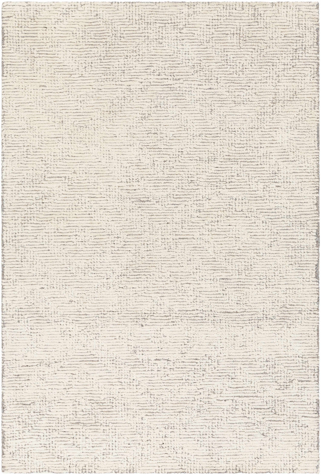 Delahey Ivory Modern Style Hand Tufted Wool Area Rug