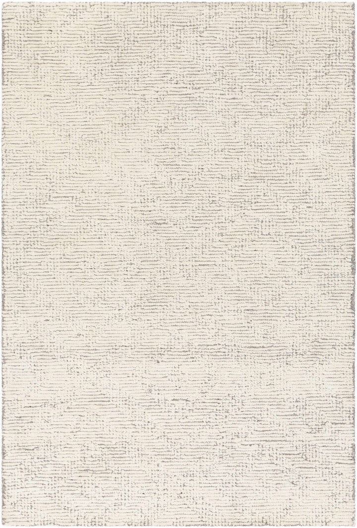Delahey Ivory Modern Style Hand Tufted Wool Area Rug