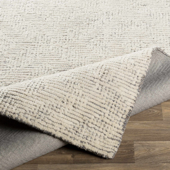 Delahey Ivory Modern Style Hand Tufted Wool Area Rug