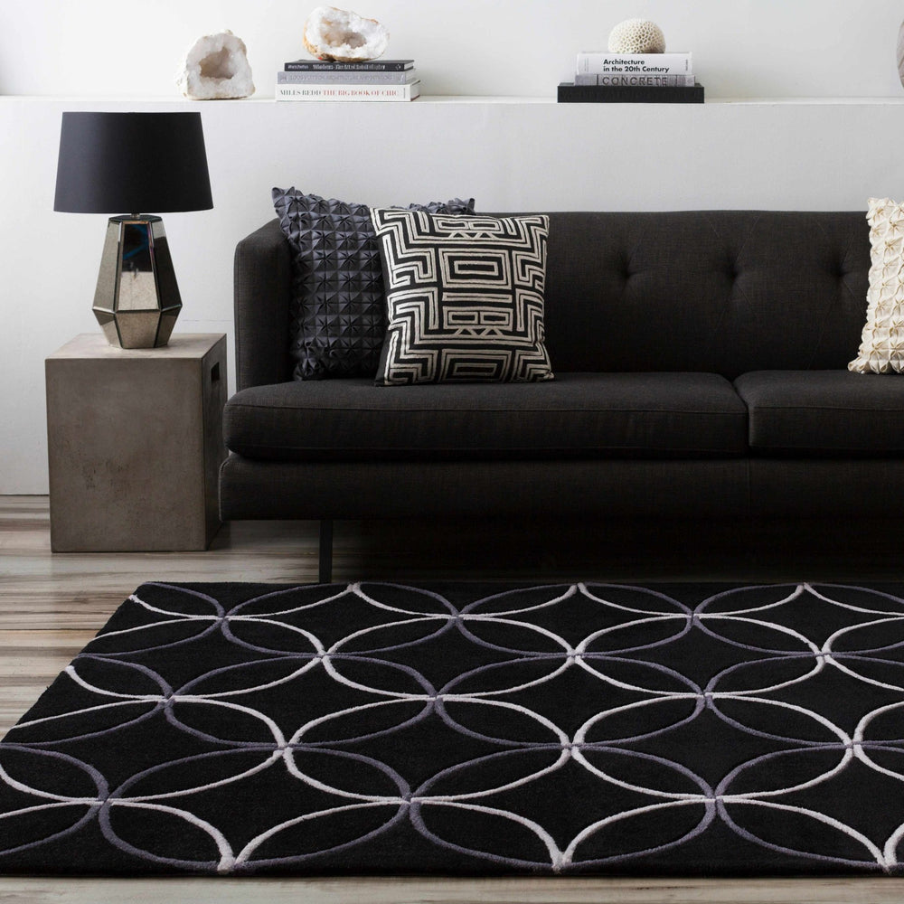 Delano Contemporary Black And Gray Rug - The Rug Decor
