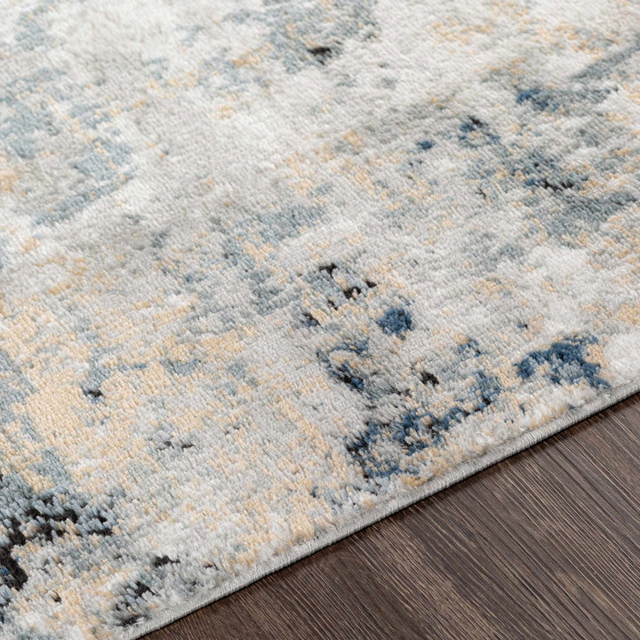 Delph Gray And Blue Modern Abstract Design Area Rug - The Rug Decor