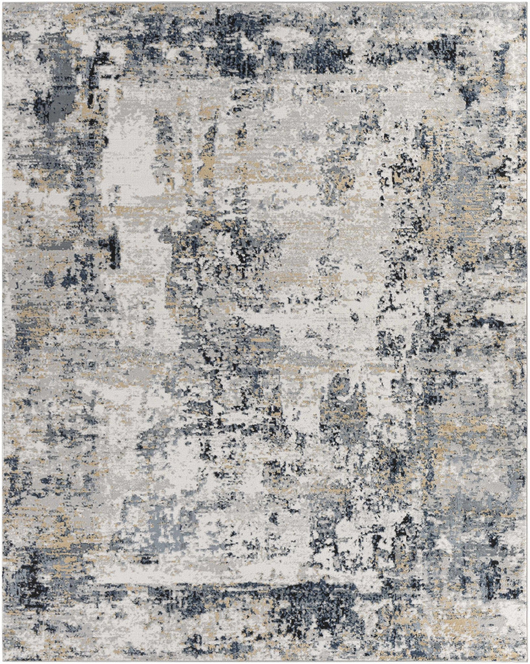 Delph Gray And Blue Modern Abstract Design Area Rug - The Rug Decor
