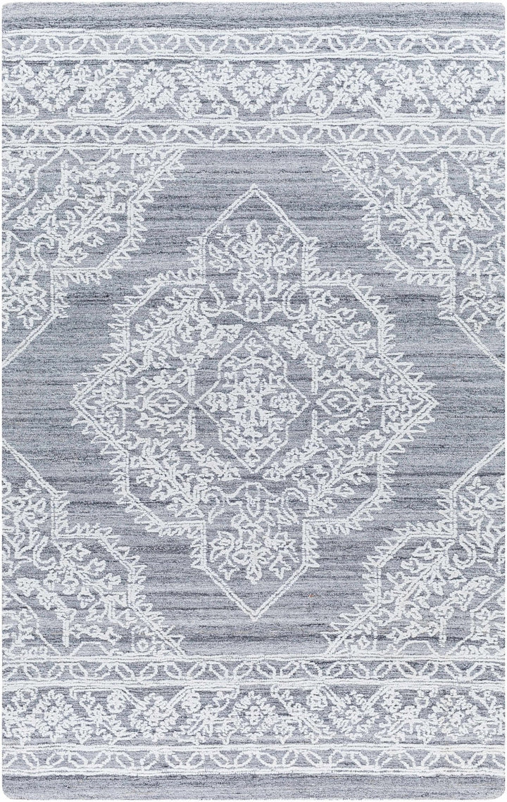 Denae Traditional Gray And White Area Rug - The Rug Decor