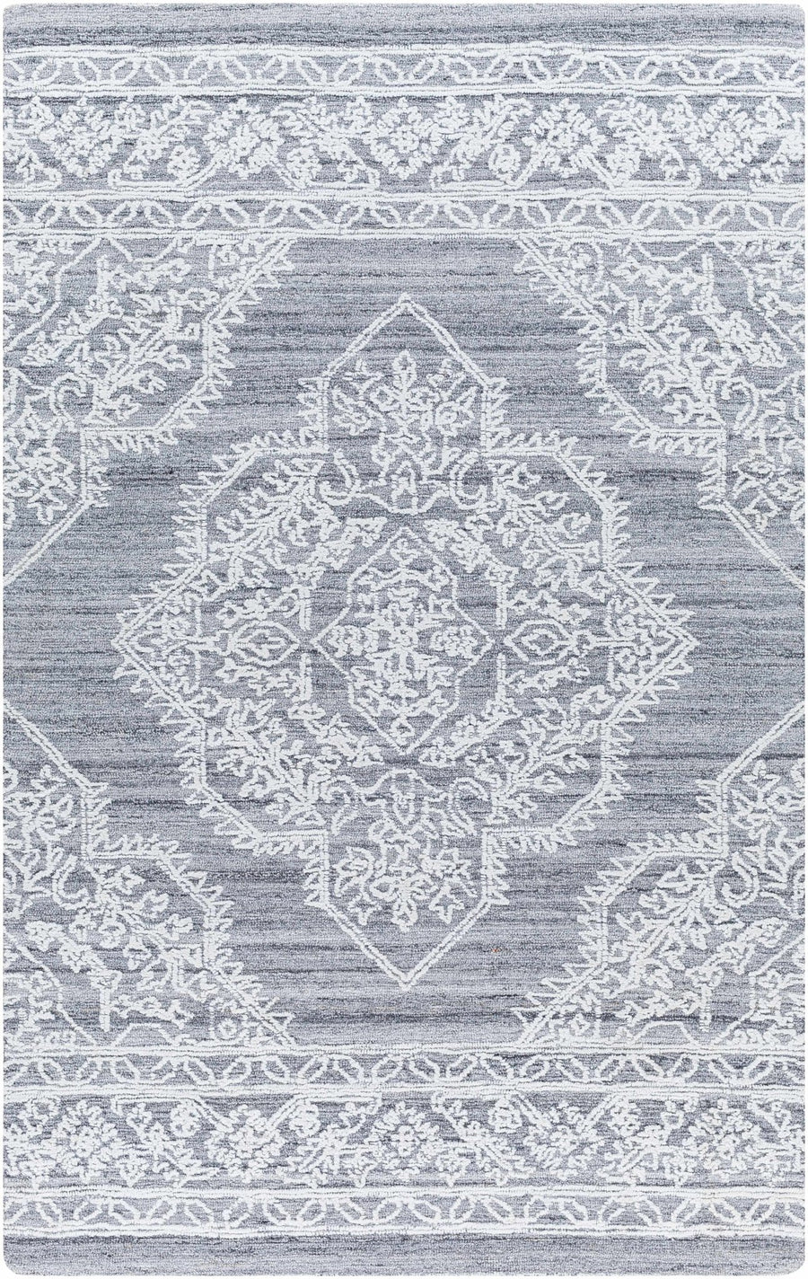 Denae Traditional Gray And White Area Rug - The Rug Decor