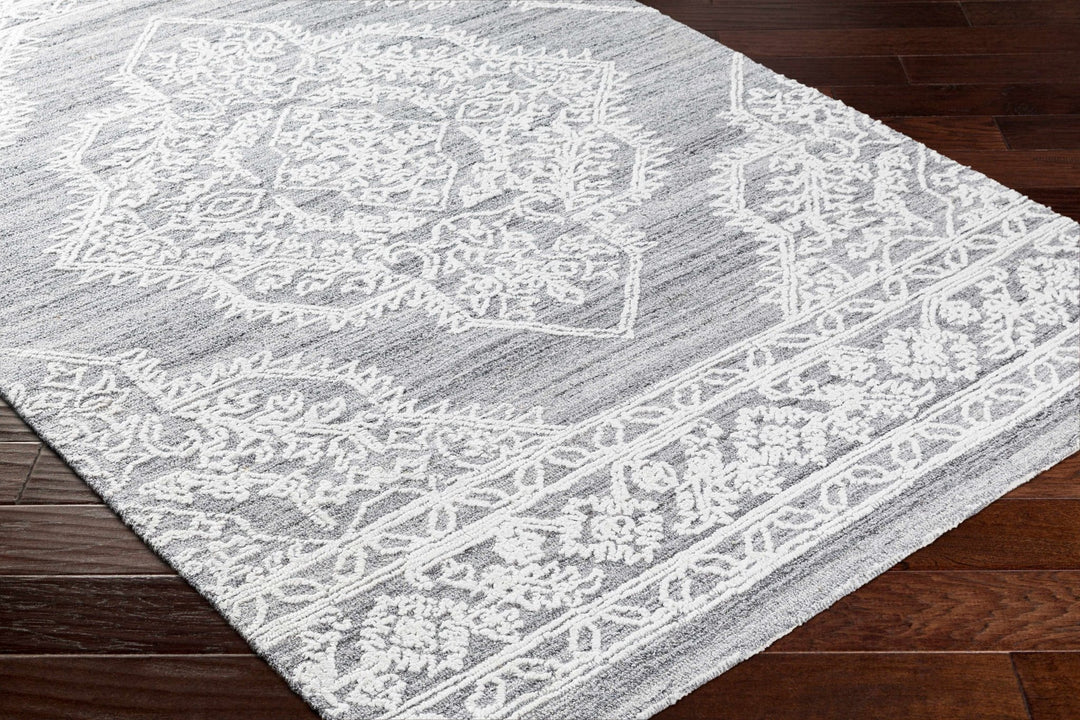 Denae Traditional Gray And White Area Rug - The Rug Decor